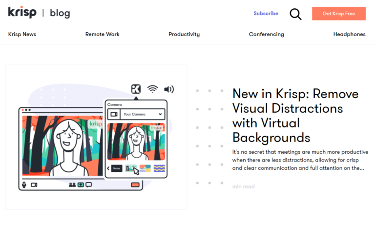 Krisp Just Launched Virtual Backgrounds